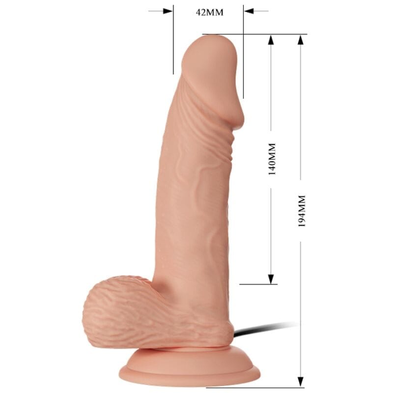 Zebulon Realistischer Vibrator Natur 19,4 x 4,2 cm – Ansicht 5