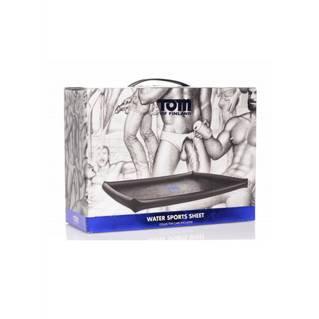 Zubehör Tom of Finland Wassersport-Laken mit umlaufendem Rand Vinyl Schwarz 199,4 cm – Ansicht 2